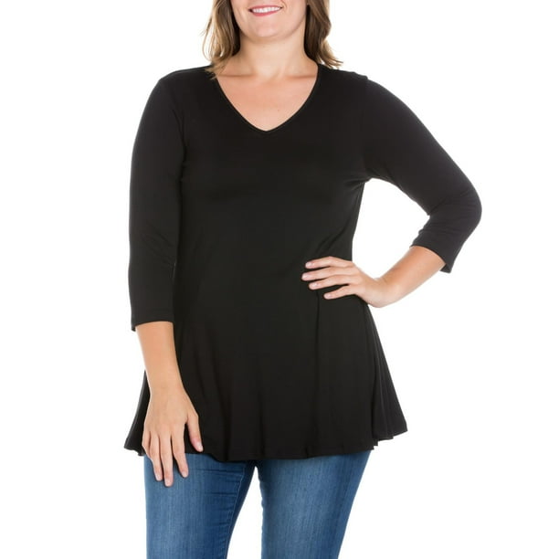 24seven Comfort Apparel Plus Size Clothing For Women V Nec 24seven Comfort Apparel Plus Size Clothing For Women V Nec